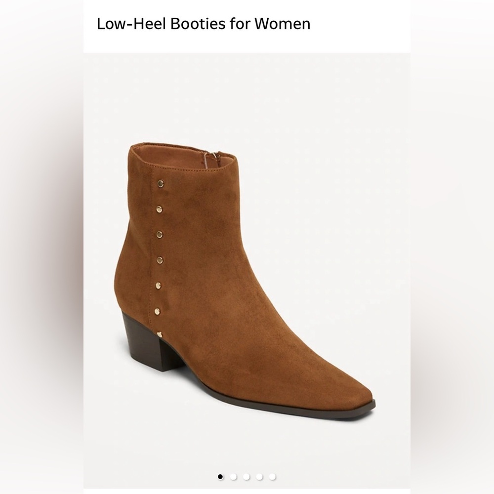 Old Navy Brown Low-Heel Booties for Women